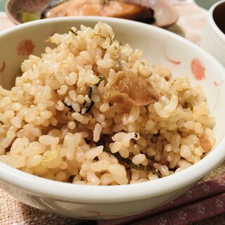 玄米で作る梅干し&塩昆布ご飯〜